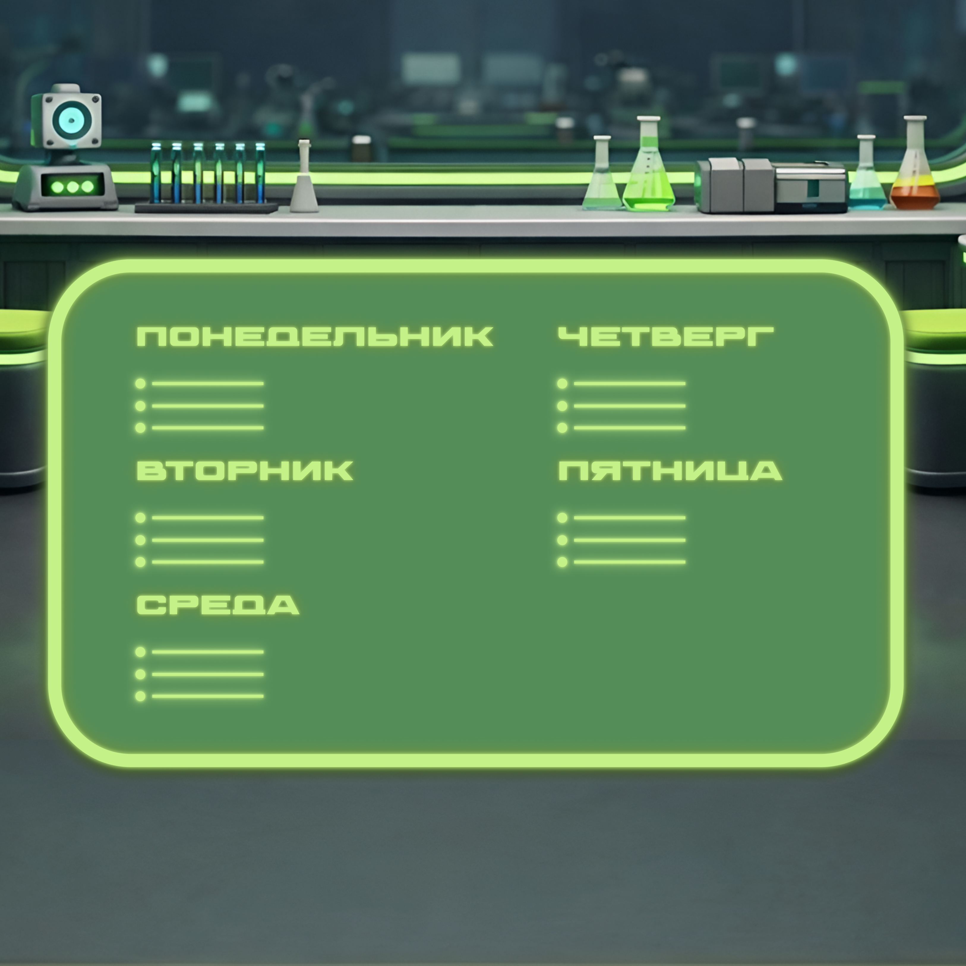 Расписание