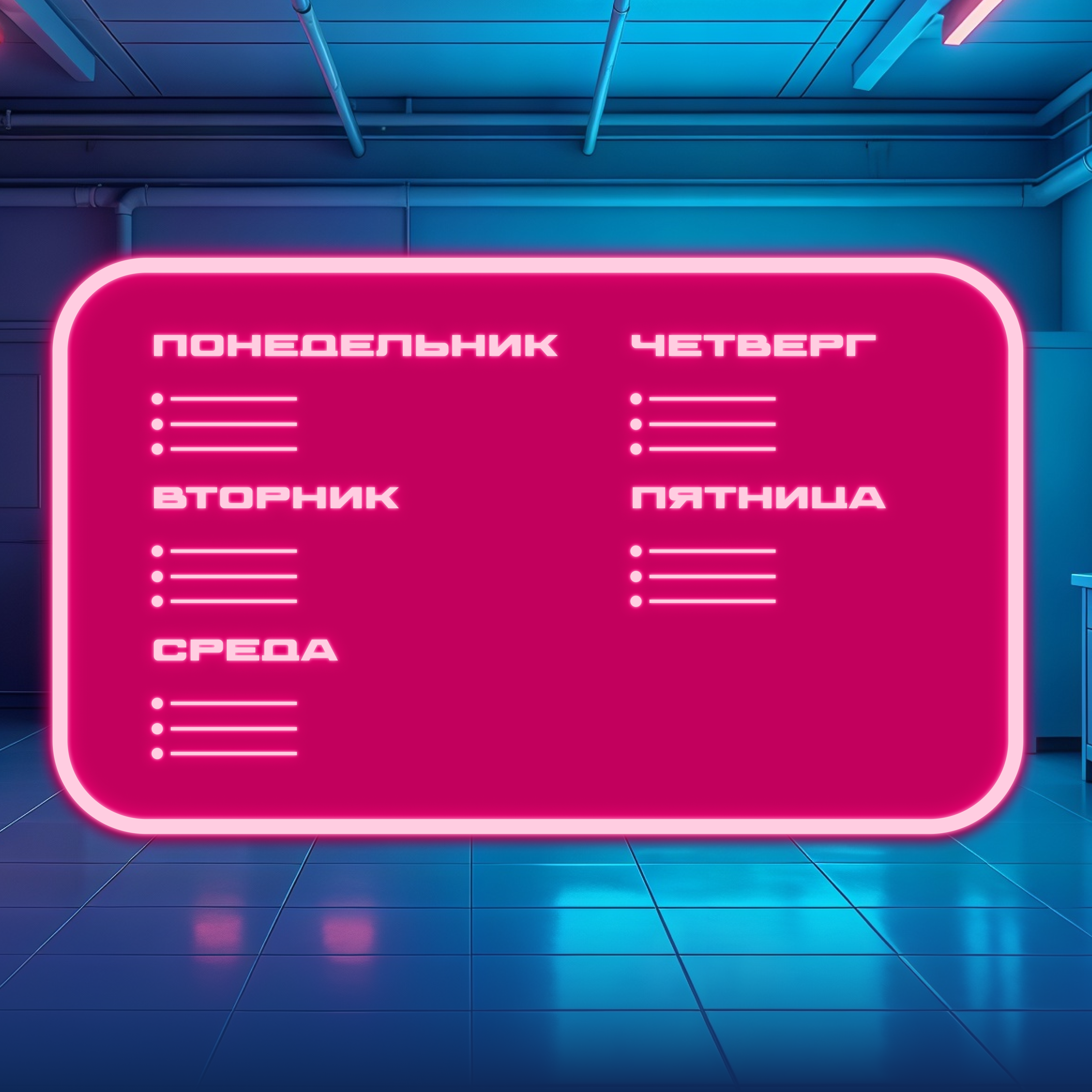 Расписание